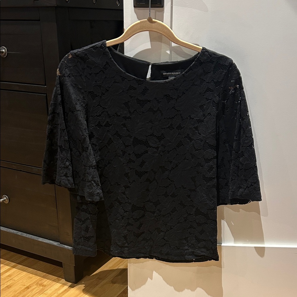 Banana Republic Black Lace Blouse